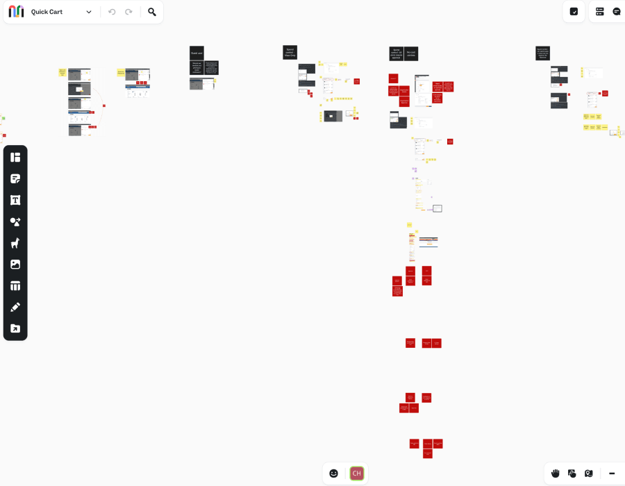 Mural Board with brainstorming ideas and client /user feedback